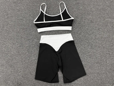 SPARK Women's Color-block Premium Activewear Yoga 2 Piece Set TF6211