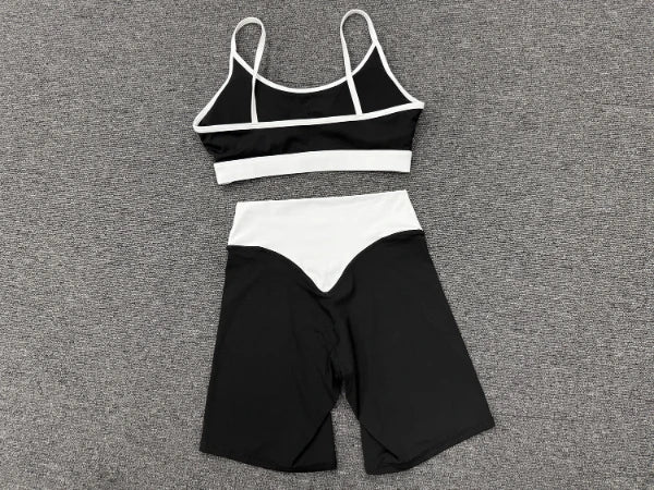 SPARK Women's Color-block Premium Activewear Yoga 2 Piece Set TF6211