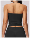 SPARK Seamless Halter V-Neck Open-Back Tank Top ZC4535