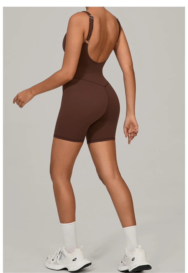 SPARK Quick-dry One-piece Workout Bodysuit with Adjustable Straps TF1410