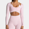 SPARK Fake Two Pieces Fitness Cropped Top RXW3006