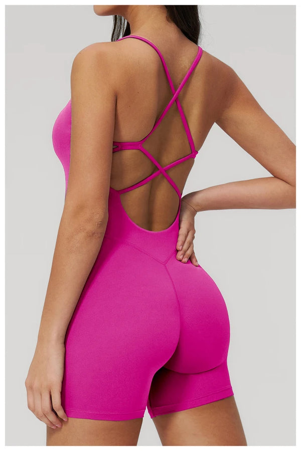 SPARK Women's Backless Yoga Fitness Jumpsuit ZC3091