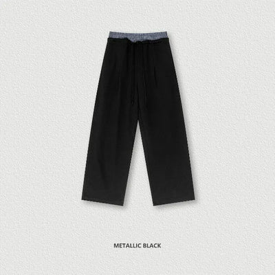 SPARK Double Waist Casual Wide Leg Pants TH25154
