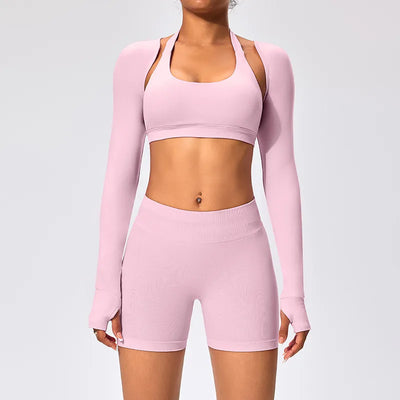 SPARK Women's Thin Smock with Open Back Fitness Cropped Top RX2376