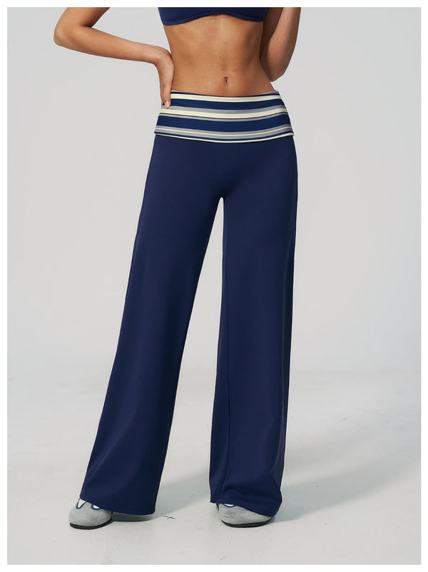 SPARK Retro Polka Dot Fold-Over Yoga Pants ZC4549