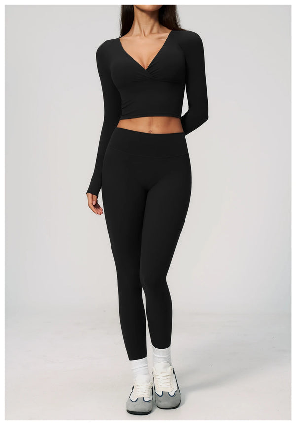 SPARK Women's Slim-Fit Long-Sleeve Yoga Top ZC4208