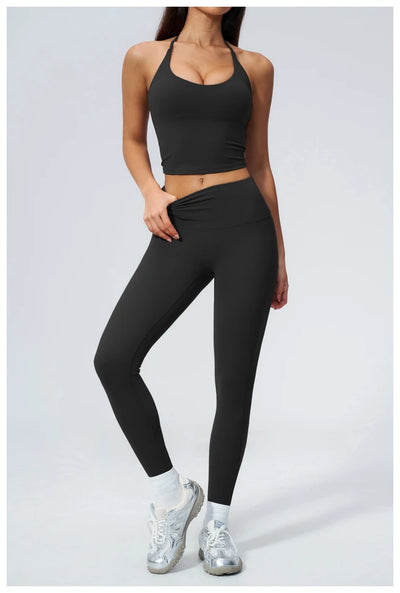 SPARK Women's Halter Neck Tie-Up Yoga Tank Top ZC5560
