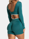 SPARK Fake Two Pieces Fitness Cropped Top RXW3006