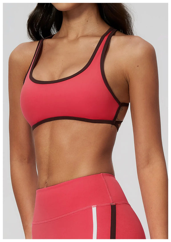 SPARK Women’s Cutout Crossover Back Naked-Feel Sports Bra ZC2578