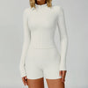 SPARK Ribbed Stand-up Collar Slim Yoga JacketZC3093