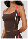 SPARK Women’s Color-Block Crossover Backless Workout Tank Top ZC2578