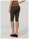 SPARK New Brushed Retro Polka Dot Fold-Over Yoga Capri ZC4549