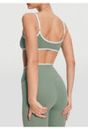 SPARK Contrast Color Spaghetti Straps Fitness Sports Bra RX6008