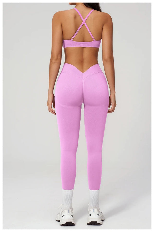 SPARK Seamless Cross Back Adjustable Sports Yoga Bra ZC7790