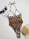 SPARK Leopard Print Cutout One-Piece Swimsuit CHSG55Q