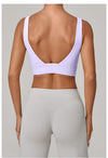 SPARK Women's Wide Hem High Support Open Back Yoga Bra QS25010