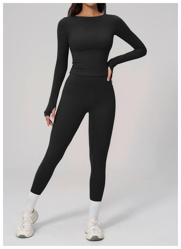 SPARK Summer Buttery-Soft Brushed Yoga Fitness Long Sleeve Yoga Top ZC2551