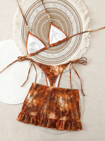SPARK Summer 3-Piece Printed Bikini Set MJ8005