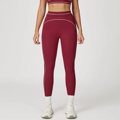 SPARK Contrast Color Sanded Folded High Waist Leggings ZC7028