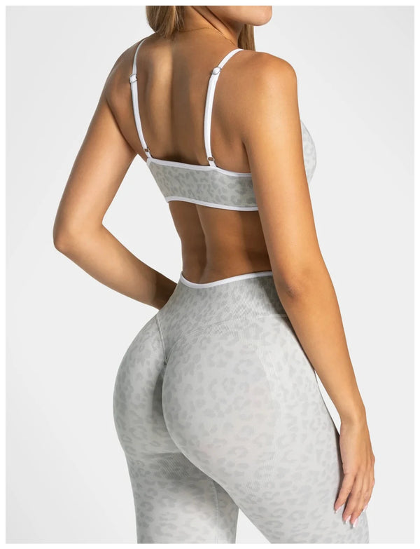 SPARK Seamless Leopard-print Yoga Fitness Bra RXW3006-2