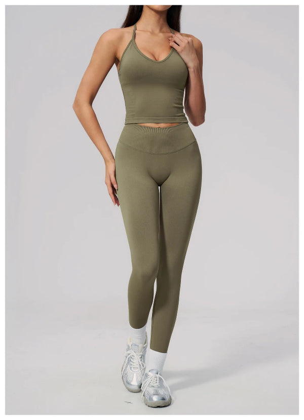 SPARK Seamless Halter Neck Y-Back Yoga Fitness Tank Top ZC3595