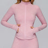 SPARK Brushed Long Sleeve Zip Pocket Jacket For Women ZC4510