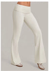 SPARK Women’s Fold-Over Waist Butt-Lifting Yoga Flare Pants TF2257
