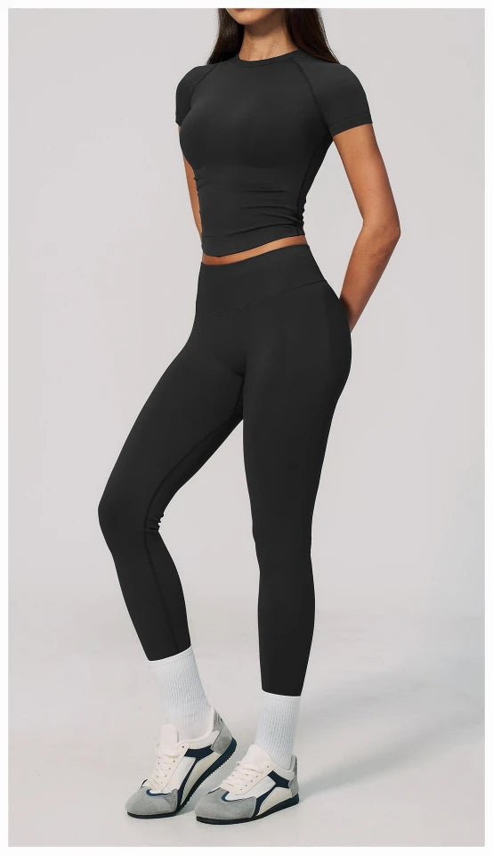 SPARK Seamless Short Sleeve Yoga Athletic Top ZC4535