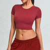 SPARK Yoga Short Sleeve Crop Tee YJ0202