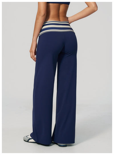 SPARK Retro Polka Dot Fold-Over Yoga Pants ZC4549