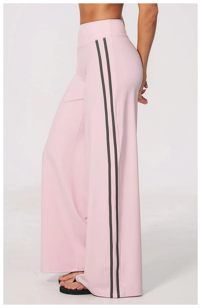 SPARK Women's Contrast Color Wide Leg Yoga Pants ZC3588