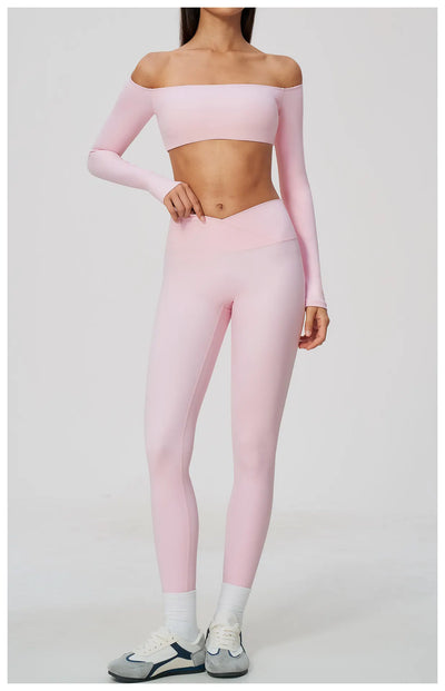SPARK Women's Naked-Feel Cross Waist Yoga Leggings ZC2588