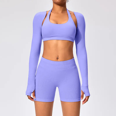 SPARK Women's Thin Smock with Open Back Fitness Cropped Top RX2376