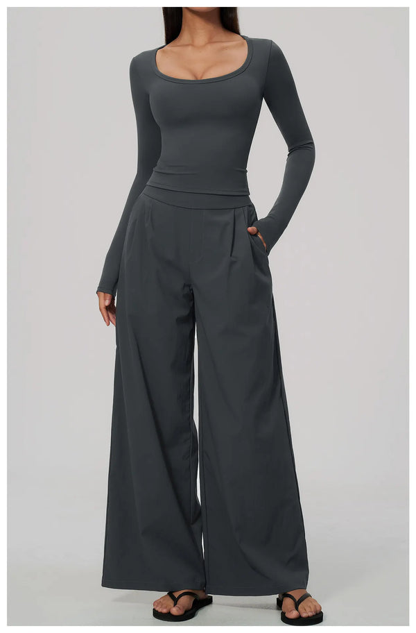SPARK Women's Long-Sleeve High Stretch Slim-Fit Yoga Top ZC9599