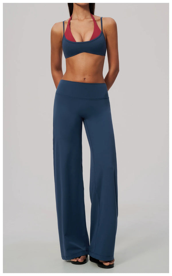 SPARK Women’s Color Block Fake Two-Piece Yoga Bra ZC2585
