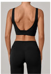 SPARK Women's Wide Hem High Support Open Back Yoga Bra QS25010