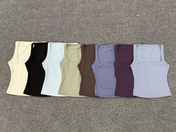 SPARK Women’s Square Neck Yoga Tank Tops TF6012