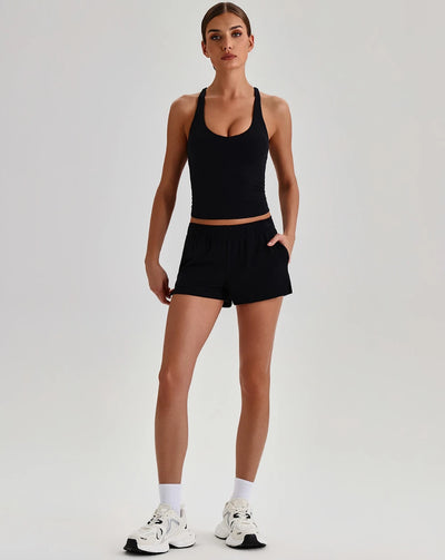 SPARK Women's Racerback Tank Top&Quick Dry Shorts 2 Piece Yoga Set LQ4123