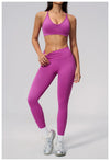 SPARK Seamless Ribbed 3-Way Convertible Yoga Sports Bra ZC3597