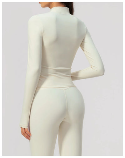 SPARK Women's New Slim-Fit Brushed Stretch Zip-Up Yoga Jacket ZC5529