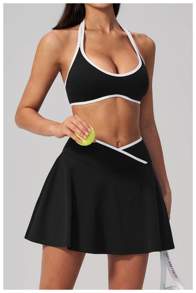 SPARK Color-blocked Halter Yoga Fitness Bra ZC2134