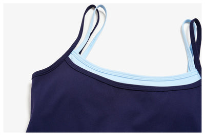 SPARK Women's Contrast Color Fake Two-Layer Yoga Tank Top ZC2570