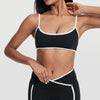 SPARK Contrast Color Spaghetti Straps Fitness Sports Bra RX6008