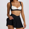 SPARK Casual V-shaped Waist Band Pleated Tennis Skirt QY6538