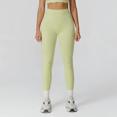 SPARK Contrast Color Sanded Folded High Waist Leggings ZC7028