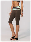 SPARK New Brushed Retro Polka Dot Fold-Over Yoga Capri ZC4549