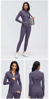 SPARK Women's Slim-Fit Zip-Up Yoga Jacket DQ26110