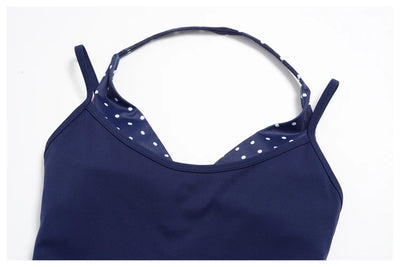 SPARK New Color-blocked Polka Dot Yoga Tank Top ZC4549