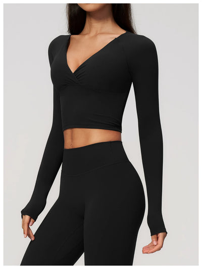 SPARK Women's Slim-Fit Long-Sleeve Yoga Top ZC4208