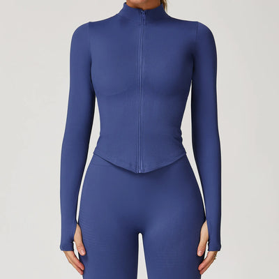 SPARK Slim-fit Zip-up Yoga Jacket For Women ZC7725